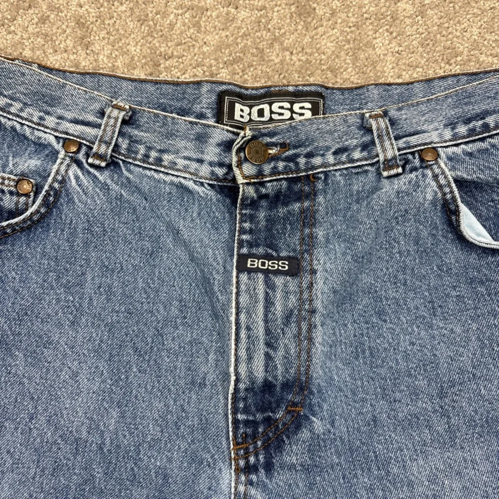 Vintage 90s Boss by IG Design Baggy Denim Shorts Jorts Size 38